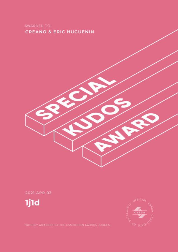 Special Kudos CSS Design Awards, 1J1D