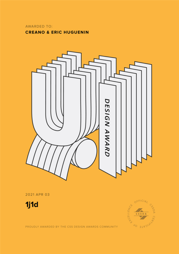 UI Design CSS Design Awards, 1J1D