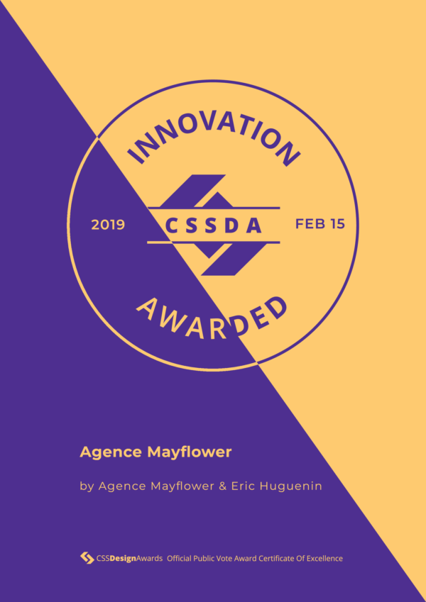 Innovation CSS Design Awards, Agence Mayflower