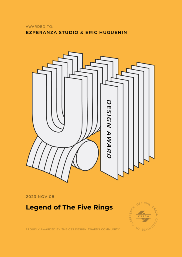 UI Design CSS Design Awards, Asmodee : Legend Of The Five Rings