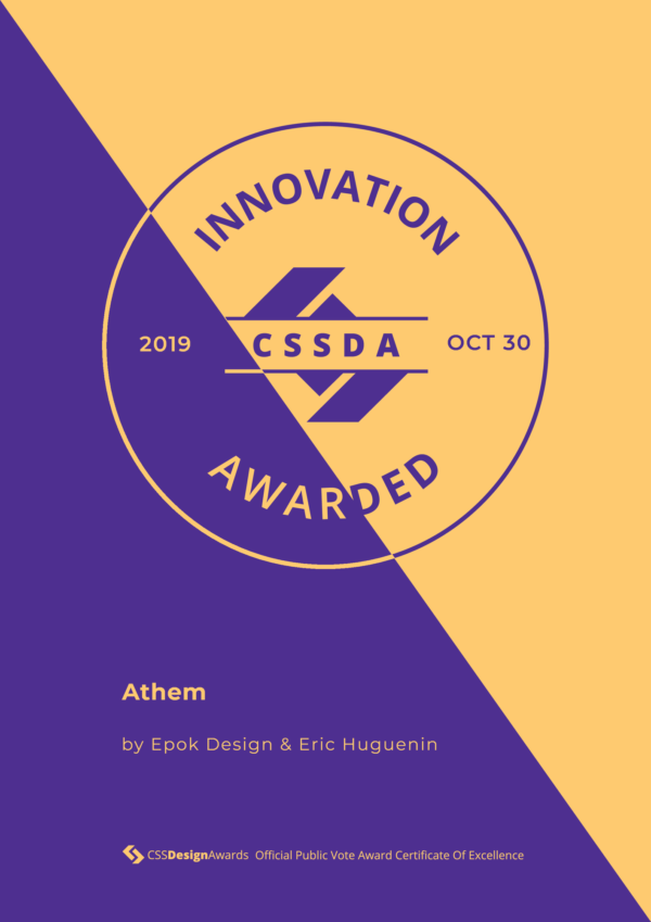 Innovation CSS Design Awards, Athem