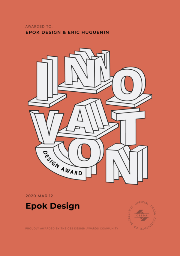 Innovation CSS Design Awards, Epok Design 20