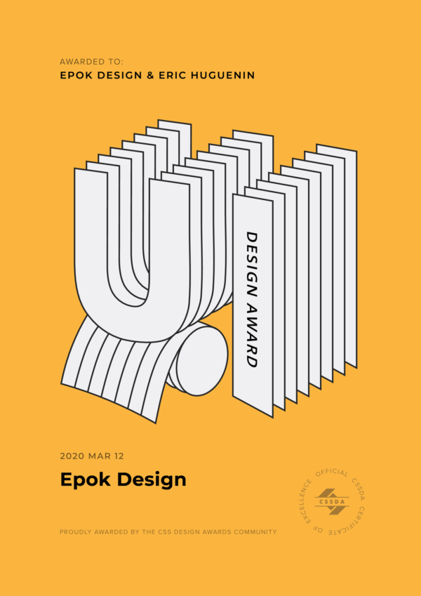 UI Design CSS Design Awards, Epok Design 20