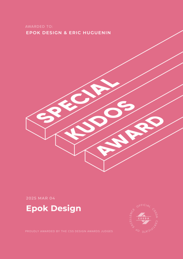 Special Kudos CSS Design Awards, Epok Design 24