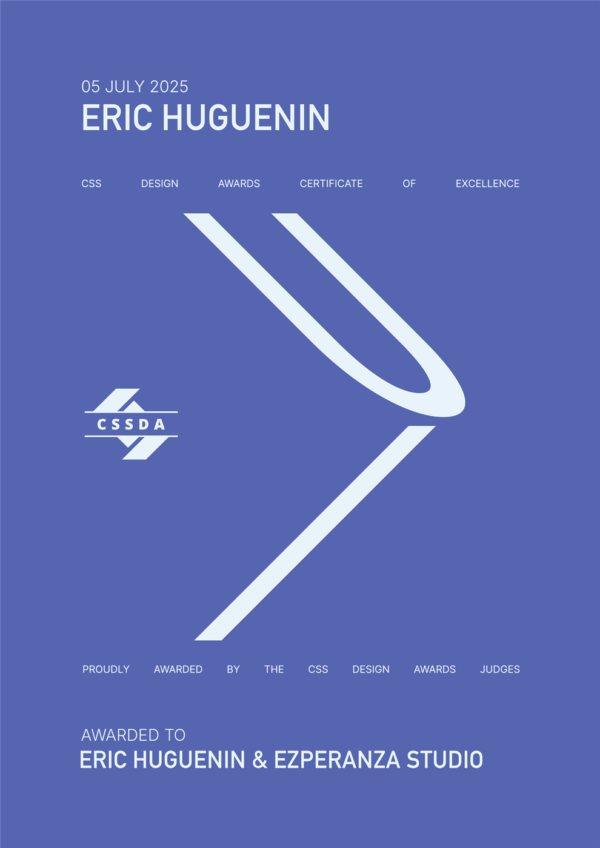 UI Design CSS Design Awards, Eric Huguenin - Portfolio 25