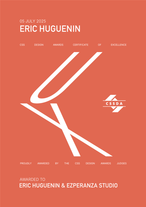 UX Design CSS Design Awards, Eric Huguenin - Portfolio 25