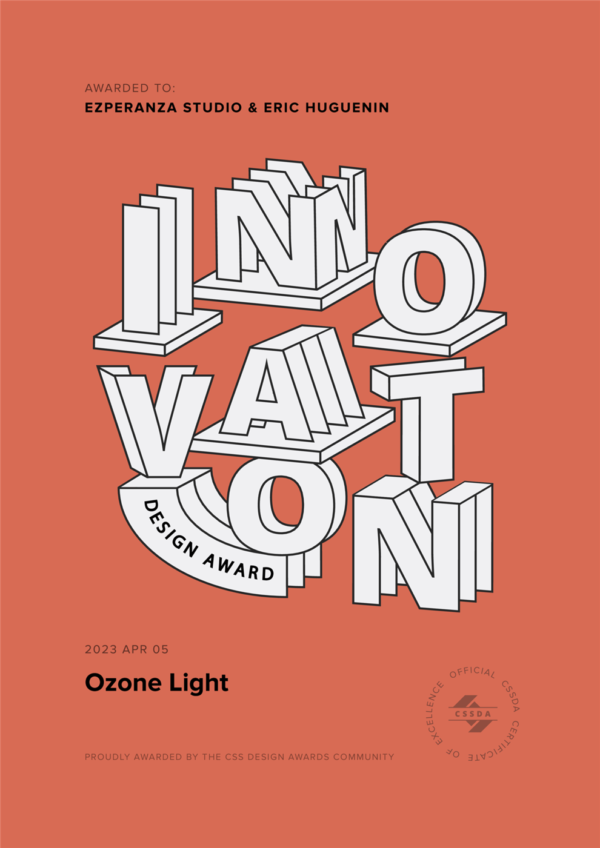 Innovation CSS Design Awards, Ozone Light