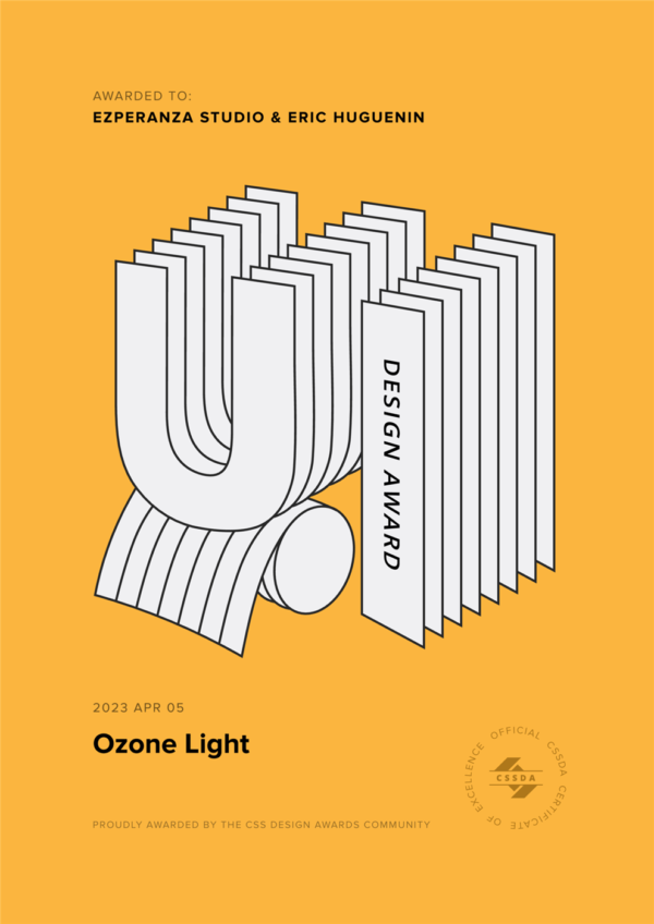 UI Design CSS Design Awards, Ozone Light